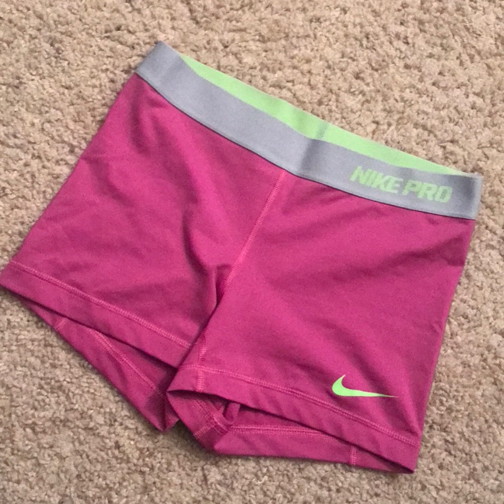 Pink Nike Pro Shorts